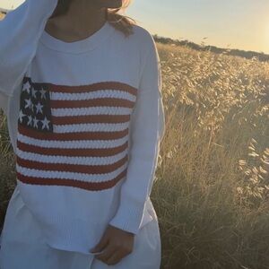 Oversized American Flag Sweatshirt